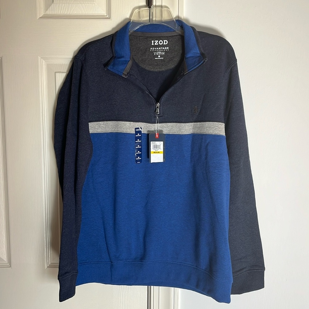IZOD 3/4 Zip Long Sleeve Pullover